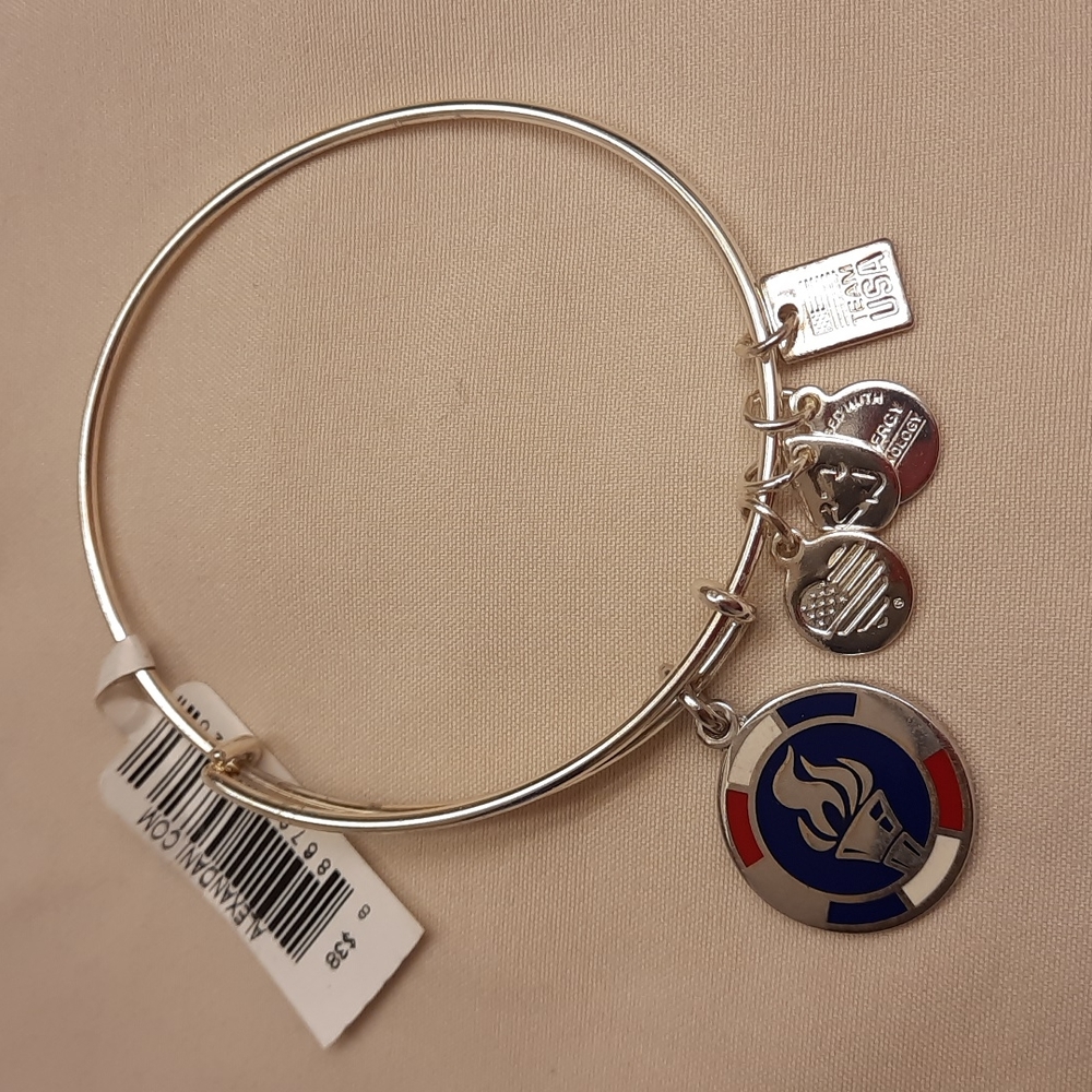 NWT, Alex and Ani 2015 Team USA Flame Epoxy Bracelet - Picture 5 of 10
